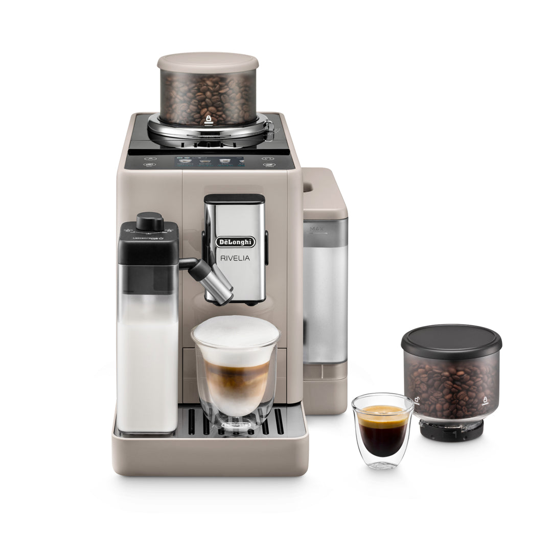 De’Longhi Rivelia Fully Automatic Combination Espresso Machine, Sand Beige - EXAM440.55.BG