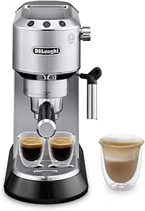 De’Longhi Dedica Manual Espresso Machine, Silver - EC685