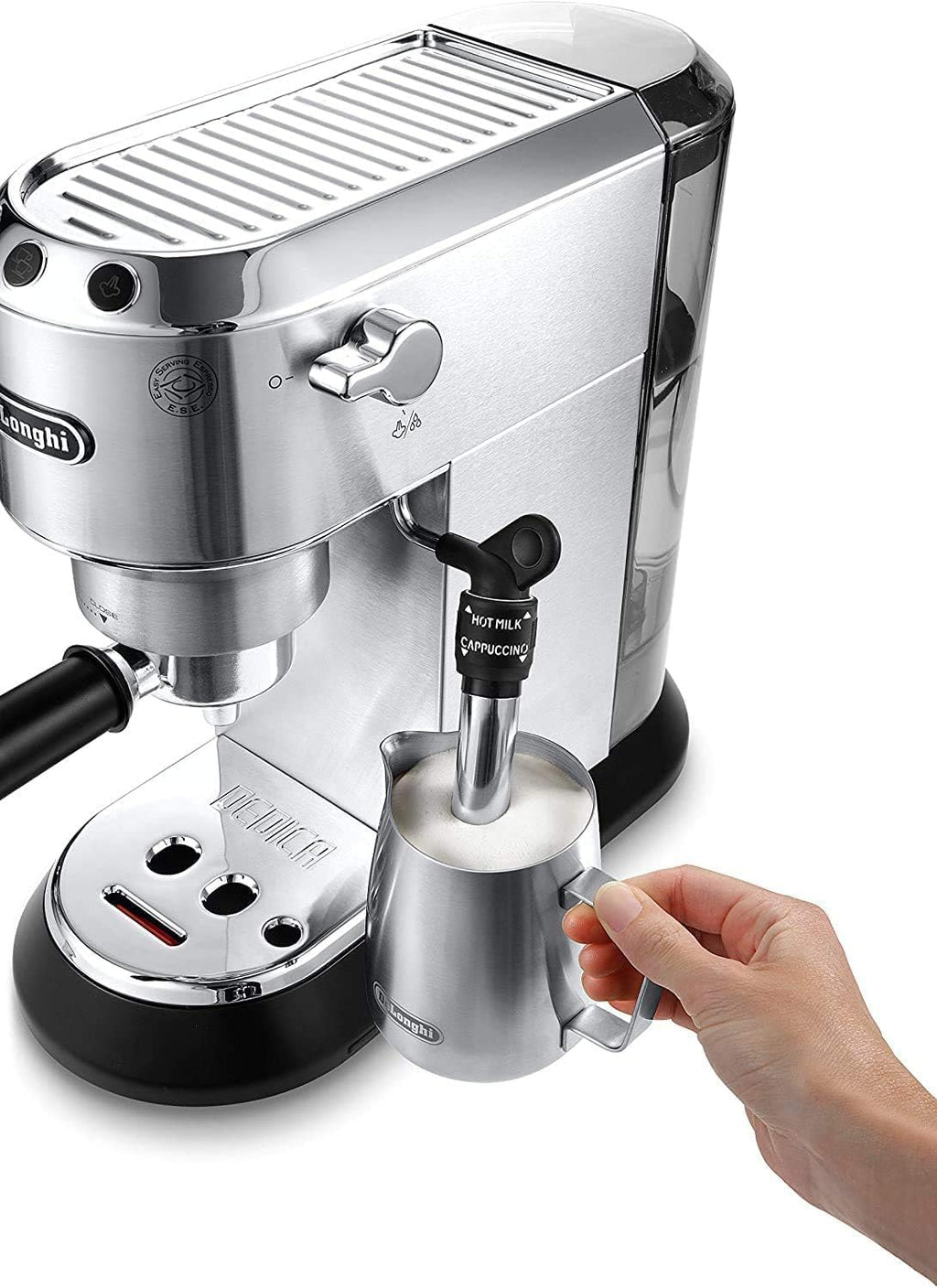 De’Longhi Dedica Manual Espresso Machine, Silver - EC685