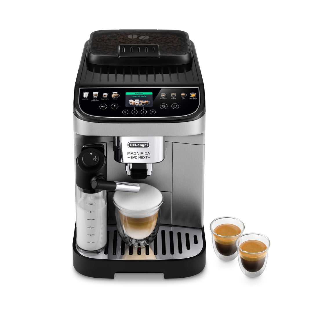 De’Longhi Magnifica Evo Next Fully Automatic Espresso Machine, Silver Black - ECAM310.80.SB