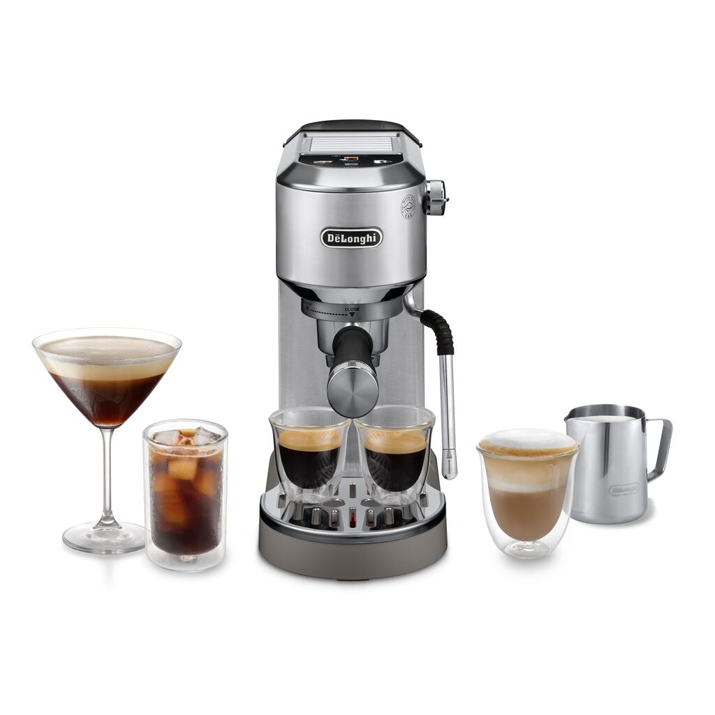 De’Longhi Dedica Duo Manual Espresso Machine, Silver- EC890.M