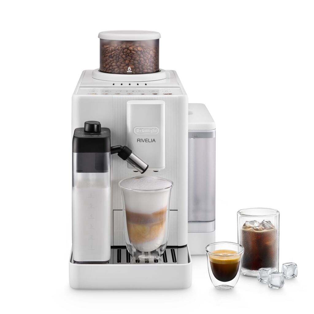 De’Longhi Rivelia Start  Fully Automatic Coffee Machine – White-EXAM420.55.WXL