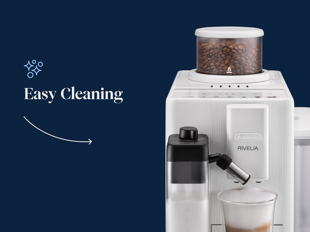 De’Longhi Rivelia Start  Fully Automatic Coffee Machine – White-EXAM420.55.WXL