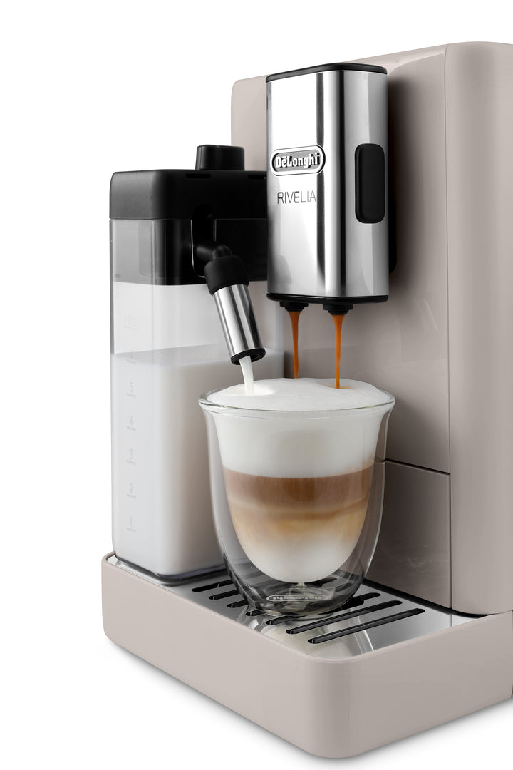 De’Longhi Rivelia Fully Automatic Combination Espresso Machine, Sand Beige - EXAM440.55.BG