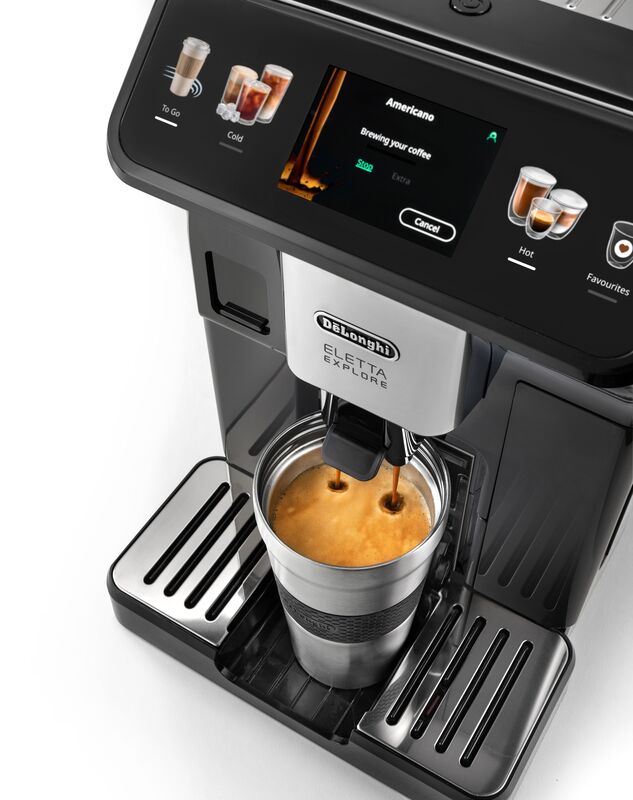 De’Longhi Eletta Explore Fully Automatic Espresso Machine, Grey- ECAM450.55.G