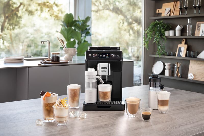 De’Longhi Eletta Explore Fully Automatic Espresso Machine, Grey- ECAM450.55.G