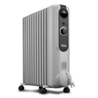 De’Longhi Radiant Heater, 2500 Watt, 12 Fins, White - TRRSE1225