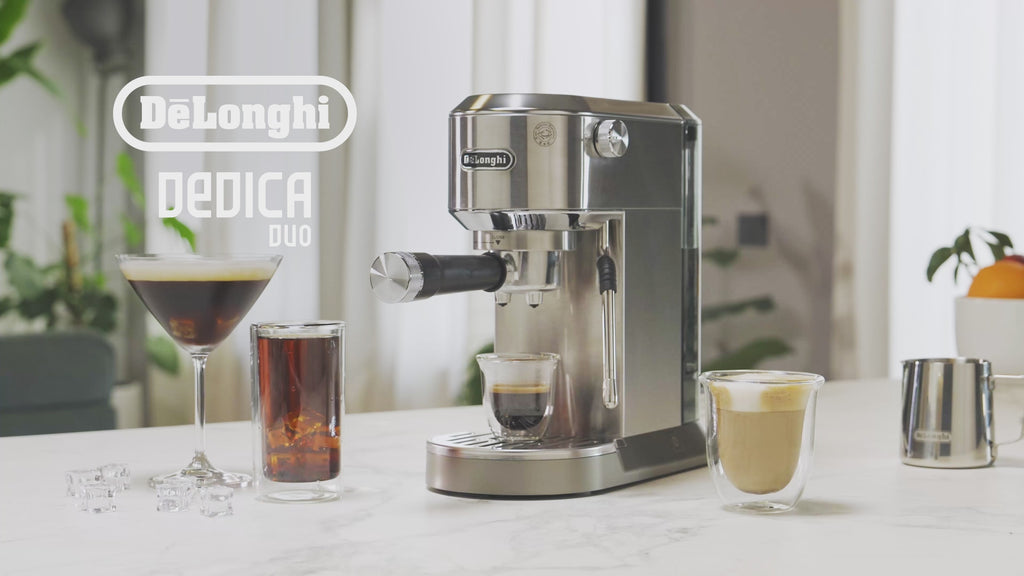 De’Longhi Dedica Duo Manual Espresso Machine, Silver- EC890.M